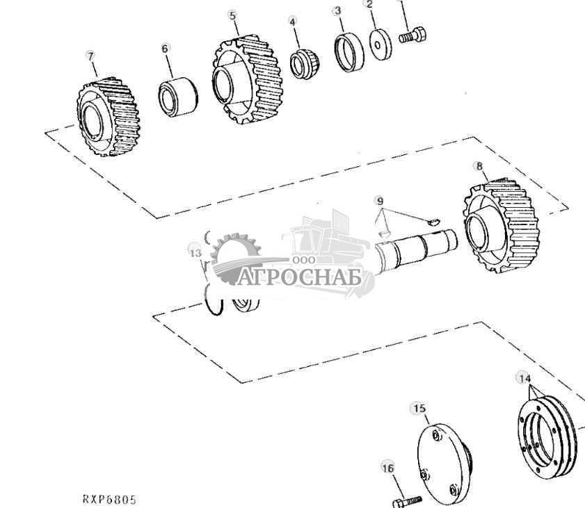 Countershaft (Up) (12-Speed Syncro24-Speed PowrSync™) 